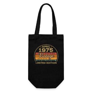 Avril 1975, anniversaire Avril 1975, cadeau Avril 1975 - Sac à bouteille - noir - Devant