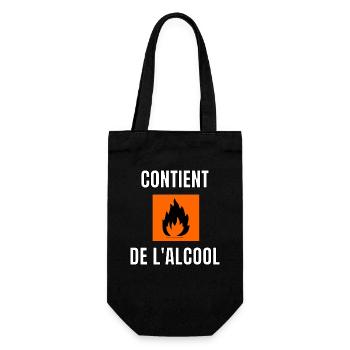 Contient de l’alcool - Sac à bouteille - noir - Devant