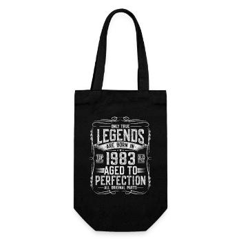 Les légendes sont nées en 1983 - Sac à bouteille - noir - Devant