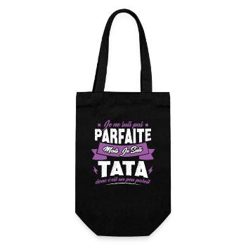 Pas parfaite mais je suis tata - Sac à bouteille - noir - Devant