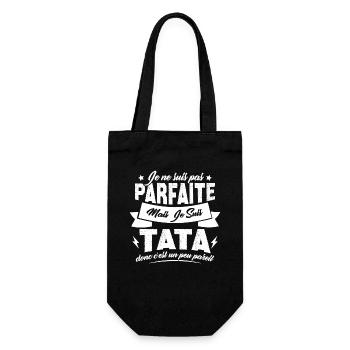 Pas parfaite mais je suis tata - Sac à bouteille - noir - Devant