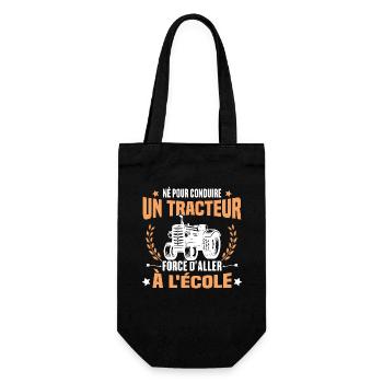 Né Pour Conduire Un Tracteur Cadeau Humour - Sac à bouteille - noir - Devant