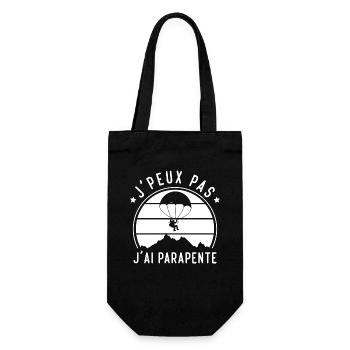 J'peux Pas j'ai Parapente, Cadeau Parapentiste - Sac à bouteille - noir - Devant