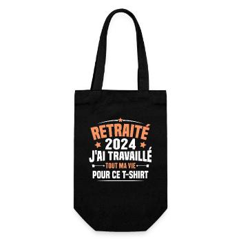 Retraité En 2024 / Humour Cadeau Retraité 2024 - Sac à bouteille - noir - Devant