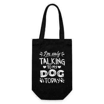 Je ne parle qu’à mon chien aujourd’hui - Sac à bouteille - noir - Devant