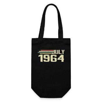 Geburtstag Juli 1964 Jahr 1964 Juli Jahrgang 1964 - Geschenkbeutel für Flaschen - Schwarz - Vorne