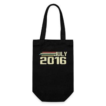 Birthday July 2016 Year 2016 July Vintage 2016 - Gift Bag for Bottles - black - Front