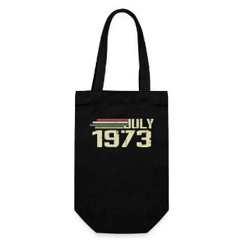 Geburtstag Juli 1973 Jahr 1973 Juli Jahrgang 1973 - Geschenkbeutel für Flaschen - Schwarz - Vorne
