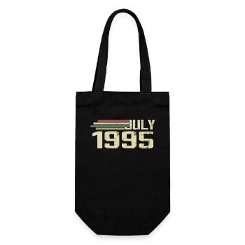 Birthday July 1995 Year 1995 July Vintage 1995 - Gift Bag for Bottles - black - Front