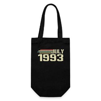 Geburtstag Juli 1993 Jahr 1993 Juli Jahrgang 1993 - Geschenkbeutel für Flaschen - Schwarz - Vorne