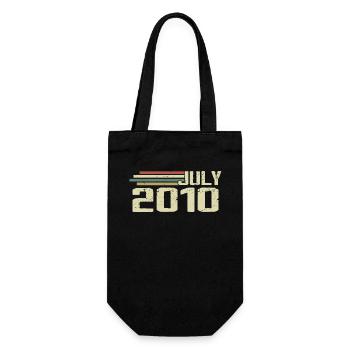 Birthday July 2010 Year 2010 July Vintage 2010 - Gift Bag for Bottles - black - Front