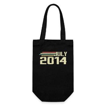 Geburtstag Juli 2014 Jahr 2014 Juli Jahrgang 2014 - Geschenkbeutel für Flaschen - Schwarz - Vorne