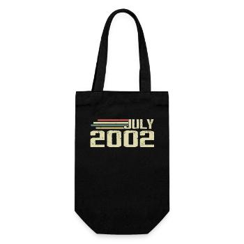 Birthday July 2002 Year 2002 July Year 2002 - Gift Bag for Bottles - black - Front