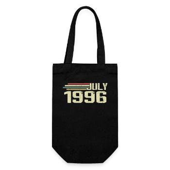 Birthday July 1996 Year 1996 July Vintage 1996 - Gift Bag for Bottles - black - Front
