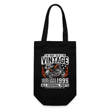1995 Vintage Vintage Birthday Gift Motorcycle - Gift Bag for Bottles - black - Front