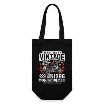 1986 Vintage Vintage Anniversaire Cadeau Moto - Sac à bouteille - noir - Devant