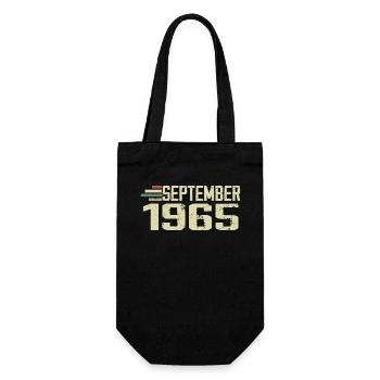 Septembre 1965 Idée Cadeau Vintage Septembre 1965 - Sac à bouteille - noir - Devant