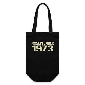 September 1973 Vintage Gift Idea September 1973 - Gift Bag for Bottles - black - Front