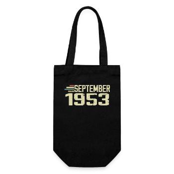 Septembre 1953 Idée Cadeau Vintage Septembre 1953 - Sac à bouteille - noir - Devant