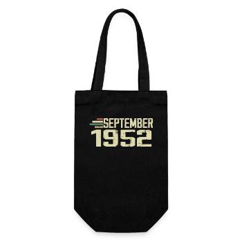 September 1952 Vintage Geschenkidee September 1952 - Geschenkbeutel für Flaschen - Schwarz - Vorne