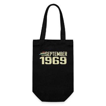 September 1969 Vintage Gift Idea September 1969 - Gift Bag for Bottles - black - Front
