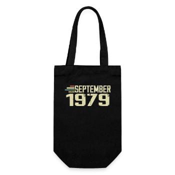 Septembre 1979 Idée cadeau Vintage Septembre 1979 - Sac à bouteille - noir - Devant