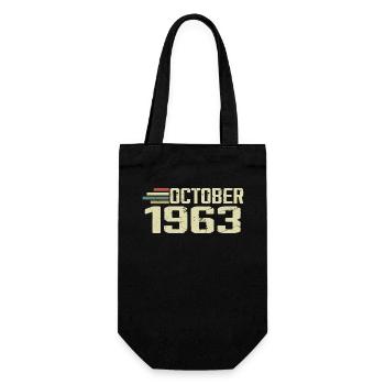 October 1963 - Birthday in October 1963 - Gift Bag for Bottles - black - Front