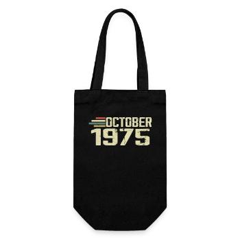 October 1975 - Geburtstag im Oktober 1975 - Geschenkbeutel für Flaschen - Schwarz - Vorne