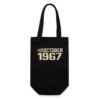 October 1967 - Geburtstag im Oktober 1967 - Geschenkbeutel für Flaschen - Schwarz - Vorne