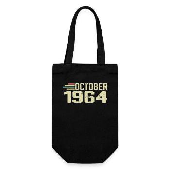 October 1964 - Geburtstag im Oktober 1964 - Geschenkbeutel für Flaschen - Schwarz - Vorne