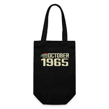 October 1965 - Geburtstag im Oktober 1965 - Geschenkbeutel für Flaschen - Schwarz - Vorne