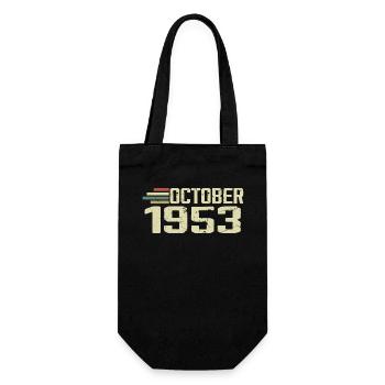October 1953 - Geburtstag im Oktober 1953 - Geschenkbeutel für Flaschen - Schwarz - Vorne