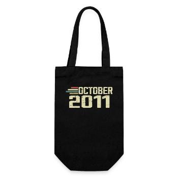 October 2011 - Birthday in October 2011 - Gift Bag for Bottles - black - Front