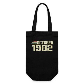 October 1982 - Birthday in October 1982 - Gift Bag for Bottles - black - Front