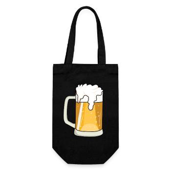 Beer - Gift Bag for Bottles - black - Front