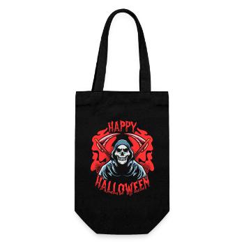 Halloween Grim Reaper Skeleton - Gift Bag for Bottles - black - Front