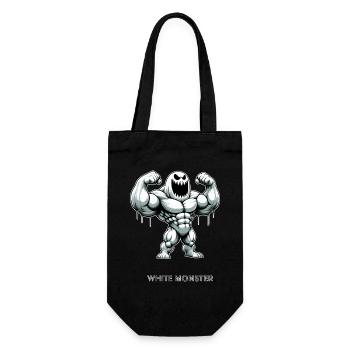 White Monster - Muskelmonster Gym Training - Geschenkbeutel für Flaschen - Schwarz - Vorne
