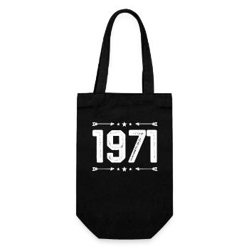 Vintage 1971 Vintage 54th Birthday 1971 - Gift Bag for Bottles - black - Front
