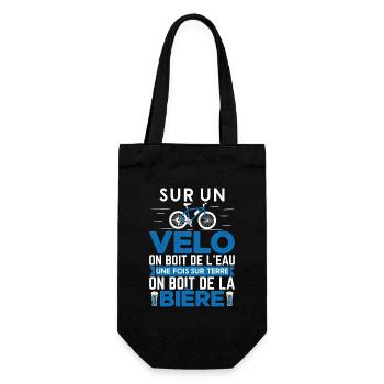Vélo Humour Homme Cycliste Cadeau Retraite - Sac à bouteille - noir - Devant