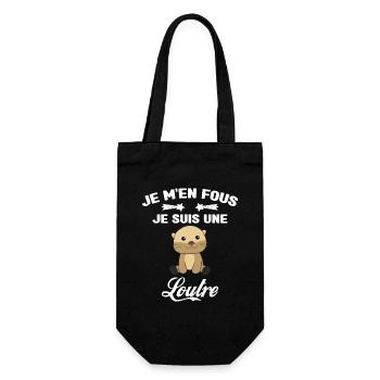 Je M'en Fous Je Suis Une Loutre Humour Cadeau - Sac à bouteille - noir - Devant