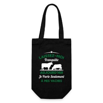Je parle Seulement à Mes Vaches - Sac à bouteille - noir - Devant