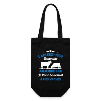 Je parle Seulement à Mes Vaches - Sac à bouteille - noir - Devant