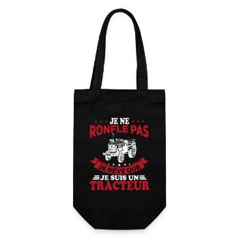 Je ne Ronfle pas je rêve que je suis un Tracteur - Sac à bouteille - noir - Devant