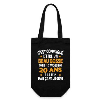 Compliqué d'être un Beau Gosse et D'avoir 20 Ans - Sac à bouteille - noir - Devant