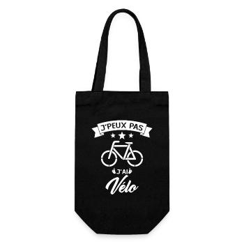 Je Peux Pas J Ai Vélo - Sac à bouteille - noir - Devant