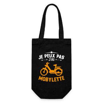 Je Peux Pas J'ai Mobylette Cadeau - Sac à bouteille - noir - Devant