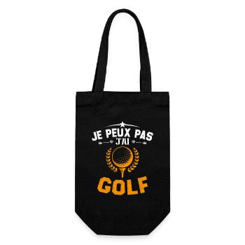 Je Peux Pas J'ai Golf Cadeau Pour Joueur De Golf - Sac à bouteille - noir - Devant