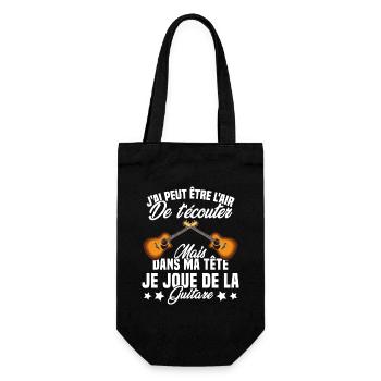 Je Joue De La Guitare Cadeau Humour Guitariste - Sac à bouteille - noir - Devant