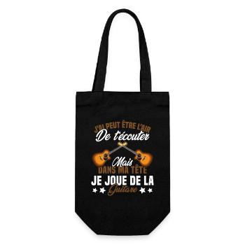 Je Joue De La Guitare Cadeau Humour Guitariste - Sac à bouteille - noir - Devant