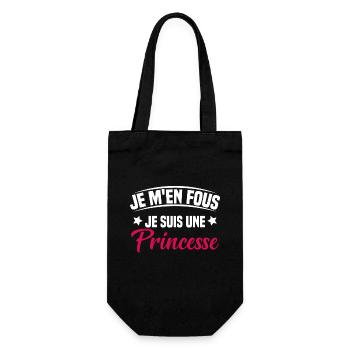 je m'en fou je suis une princesse - Sac à bouteille - noir - Devant